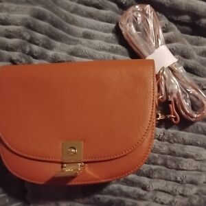 Forever 21 Brown Crossbody Bag with Gold Accent